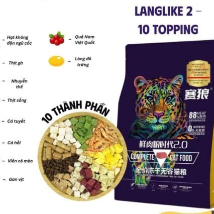 Langlike mèo siêu topping
