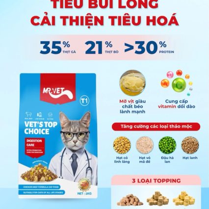 Hạt Mr.Vet 1kg cho mèo