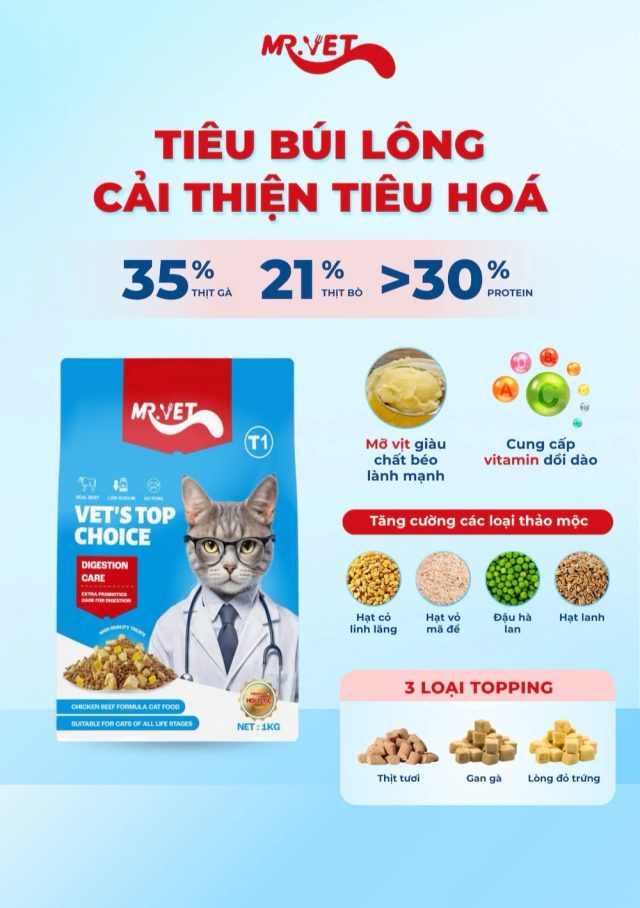 Hạt Mr.Vet 1kg cho mèo - Ảnh 8