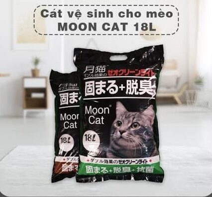 Cát đất sét Moon Cat 18L mùi cà phê