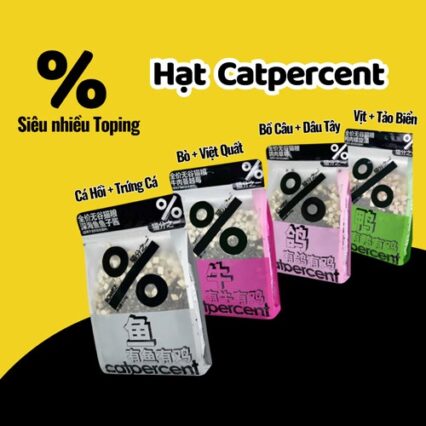 Hạt Catpercent mix trái cây siêu topping cho mèo mọi lứa tuổi túi 1.5kg