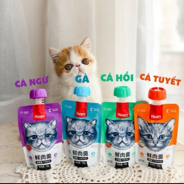 Súp thưởng Wanpy nắp vặn cho mèo