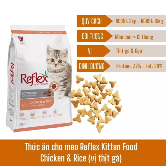 Hạt Reflex túi 2kg vị gạo cho mèo mọi lứa tuổi - Ảnh 4